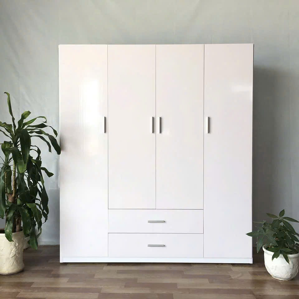 Tủ Nhựa Đài Loan 4 Cánh HL04 - Màu Trắng