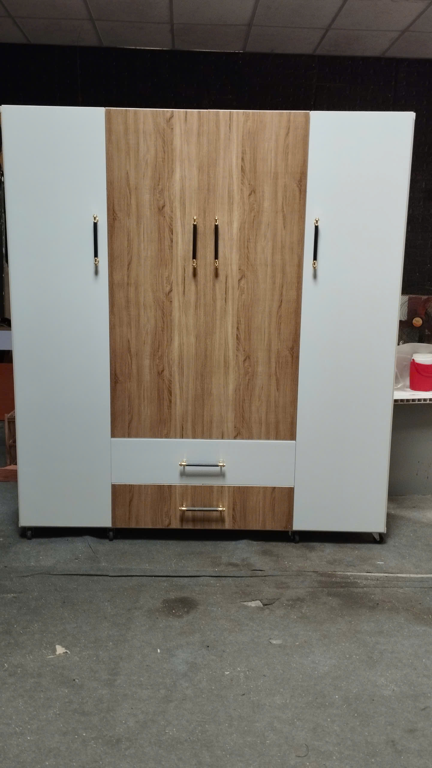 Tủ Nhựa Đài Loan HL04 - Vân Gỗ Phối Trắng