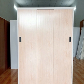 Tủ Nhựa Đài Loan 3 Cánh HL01 - Chân Lùa - Màu Sồi