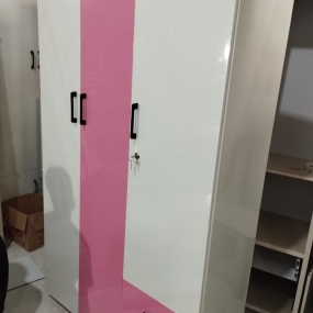 Tủ Nhựa Đài Loan 3 Cánh HL04 - Màu Hồng Phối Trắng