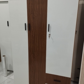 Tủ Nhựa Đài Loan 3 Cánh HL11 - Màu Nâu Gỗ Phối Trắng