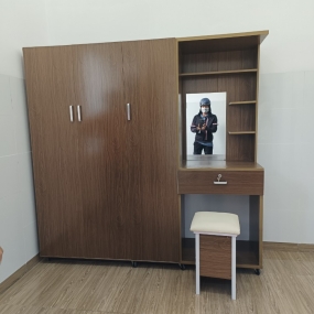 Tủ Nhựa Đài Loan 4 Cánh HL02 - Tích Hợp Bàn Trang Điểm