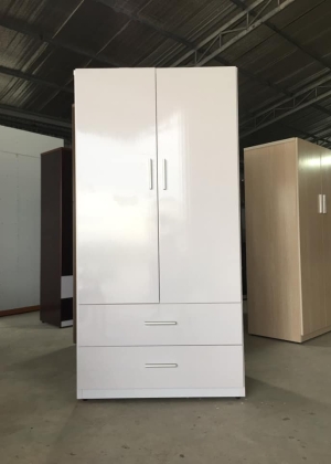 Tủ Nhựa Đại Loan 2 Cánh HL12 - Màu Trắng - Chân Đế