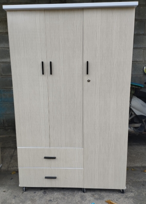 Tủ Nhựa Đài Loan 3 Cánh HL02 - Màu Vân Gỗ Nhạt