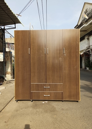 Tủ Nhựa Đài Loan 4 Cánh HL04 - Màu Óc Chó